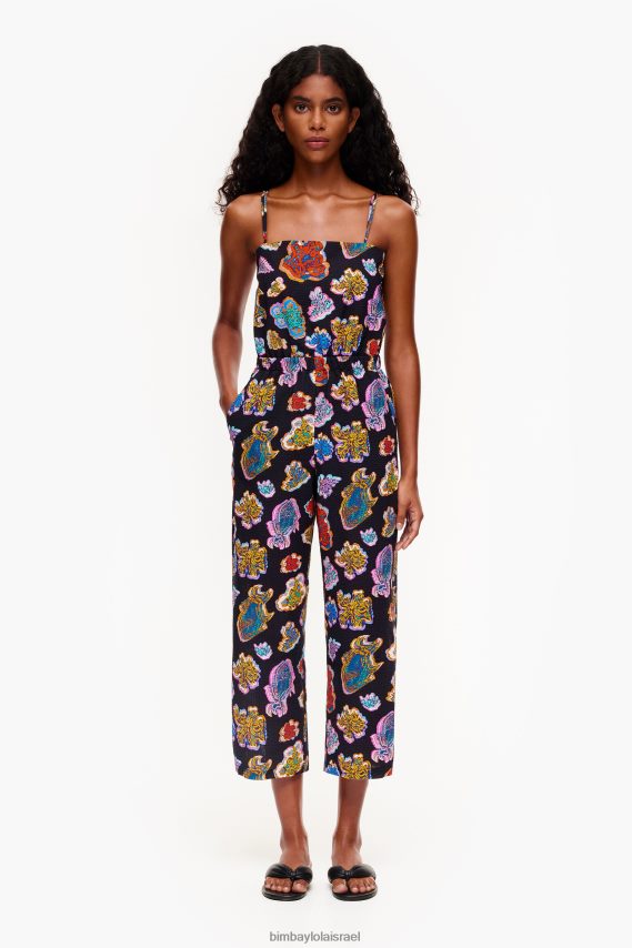 Bimba Y Lola סרבל נוזל ים דגים ארוך X2J628177 הַלבָּשָׁה שָׁחוֹר
