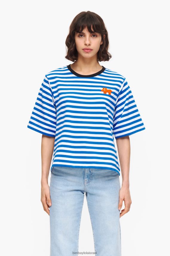 Bimba Y Lola חולצת טריקו לכלב עם פסים X2J628254 הַלבָּשָׁה כְּחוֹל