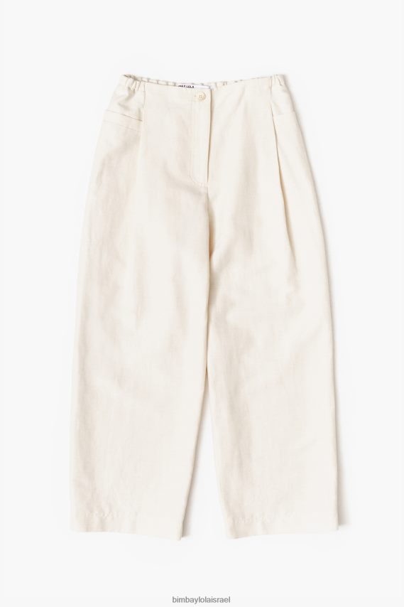 Bimba Y Lola מכנסי פשתן X2J628396 הַלבָּשָׁה אֶבֶן