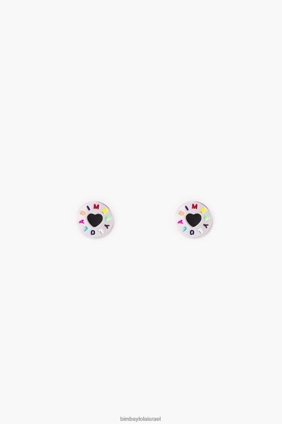 Bimba Y Lola עגילי לב עם לוגו X2J628694 אביזרים כסף