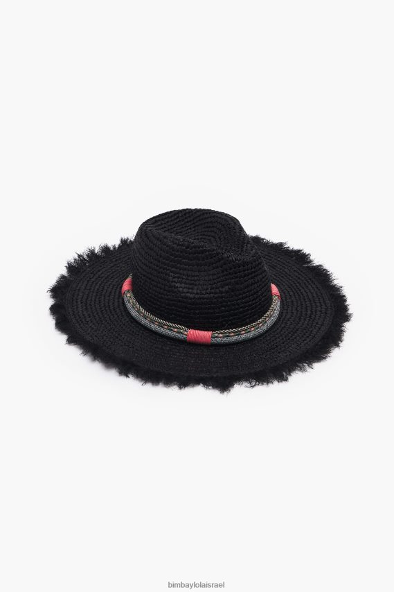 Bimba Y Lola כובע רפיה X2J628864 אביזרים שָׁחוֹר